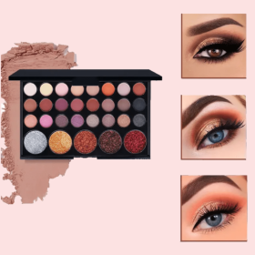 Radiant Allure Eyeshadow Palette - 35 Color Professional Makeup Palette with Mirror