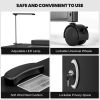 Portable Nail Desk Nail Art Table Workstation with Removable Drawers; Lockable Wheels; Fan Dust Collector; Lamp; Wrist rest Black