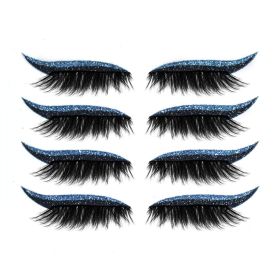 Glitter Self-adhesive Eyeshadow Sticker False Lashes Eye Makeup Sticker (Color: Q3)