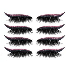 Glitter Self-adhesive Eyeshadow Sticker False Lashes Eye Makeup Sticker (Color: Q2)