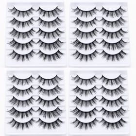 20/10/5 Paar Valse Mink Wimpers Natuurlijke Piekerige Lange Valse Wimpers Handgemaakte Gevleugelde Dikke Lash Voor Wimper Extension Make gereedschap (Color: 20Pairs-B)