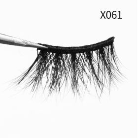 Nieuwe 1 Paar Mink Wimpers Gevleugelde Natuurlijke Lange Wimpers Piekerige Thicky Lash Handgemaakte Zwarte Wimper Half Lash Voor Wimper Extension (Color: X061 half lash)